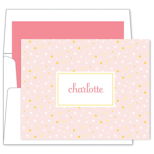 Twinkle Stars Folded Note Cards